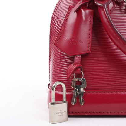 Louis Vuitton Epi Leder Alma BB Handtasche in Himbeere M40851