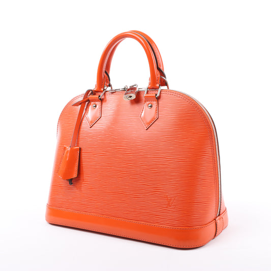 Sac à main Louis Vuitton Alma PM en cuir épi orange M40623