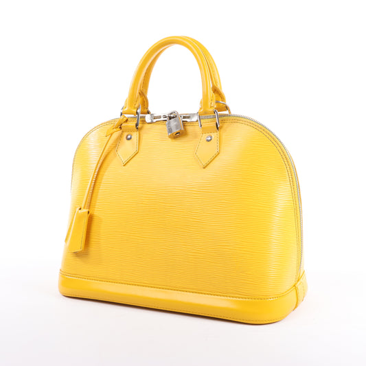 Louis Vuitton Alma PM Handtasche aus Epi-Leder in Gelb M40951