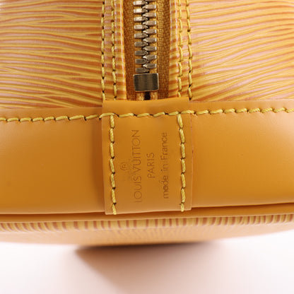 Sac à main Louis Vuitton Alma PM en cuir épi jaune M52149