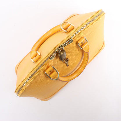 Sac à main Louis Vuitton Alma PM en cuir épi jaune M52149