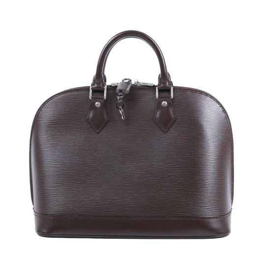 Sac à main Louis Vuitton Alma PM en cuir épi marron M5214D