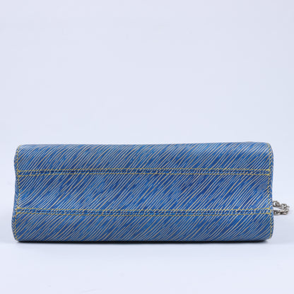Louis Vuitton Epi Leather Twist Shoulder Bag GM in Denim Blue