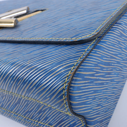 Louis Vuitton Epi Leather Twist Shoulder Bag GM in Denim Blue