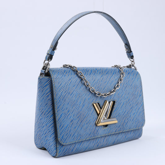 Louis Vuitton Epi Leather Twist Shoulder Bag GM in Denim Blue