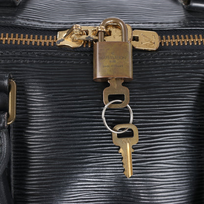 Louis Vuitton Epi Leather Keepall 55 Travel Bag in Black M59052