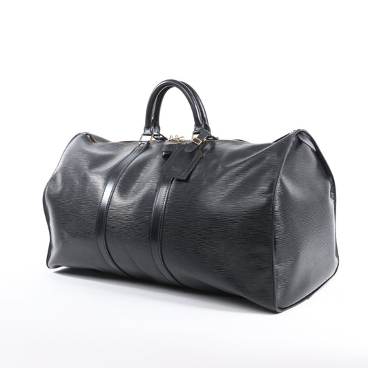 Sac de voyage Keepall 55 en cuir épi Louis Vuitton noir M59052