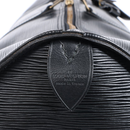 Louis Vuitton Epi Leather Keepall 55 Travel Bag in Black M59052