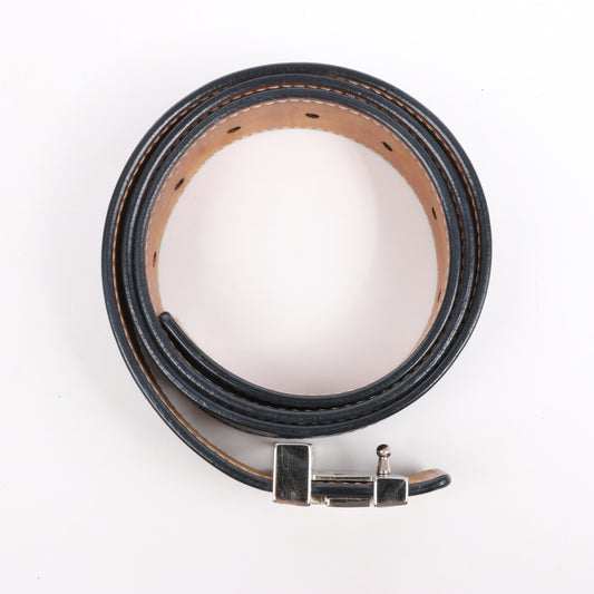 Ceinture Louis Vuitton en cuir épi LV Initiales 80 32 en noir
