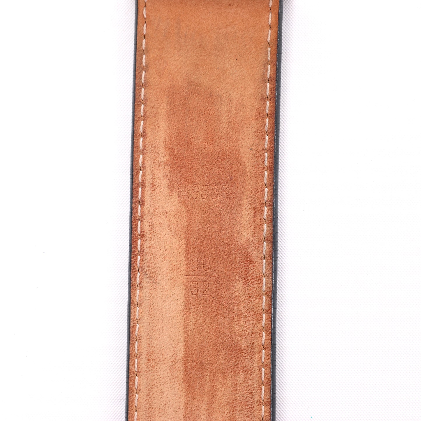 Ceinture Louis Vuitton en cuir épi LV Initiales 80 32 en noir