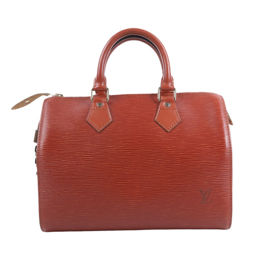 Sac à main Louis Vuitton Speedy 25 en cuir épi marron M43013