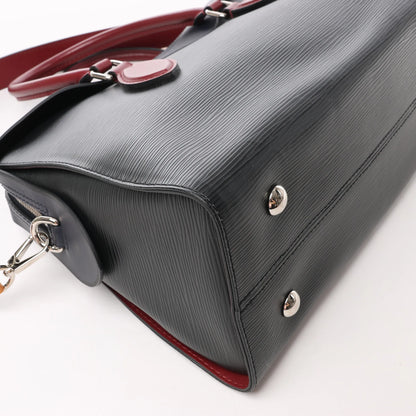 Sac à main Louis Vuitton Tuileries en cuir épi noir M54387