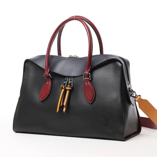 Sac à main Louis Vuitton Tuileries en cuir épi noir M54387