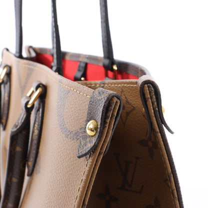Louis Vuitton Riesiges Monogramm Reverse On the Go MM in Braun M45321