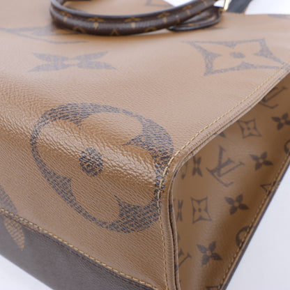 Louis Vuitton Riesiges Monogramm Reverse On the Go MM in Braun M45321