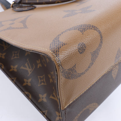 Louis Vuitton Riesiges Monogramm Reverse On the Go MM in Braun M45321