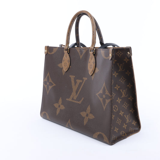 Louis Vuitton Riesiges Monogramm Reverse On the Go MM in Braun M45321