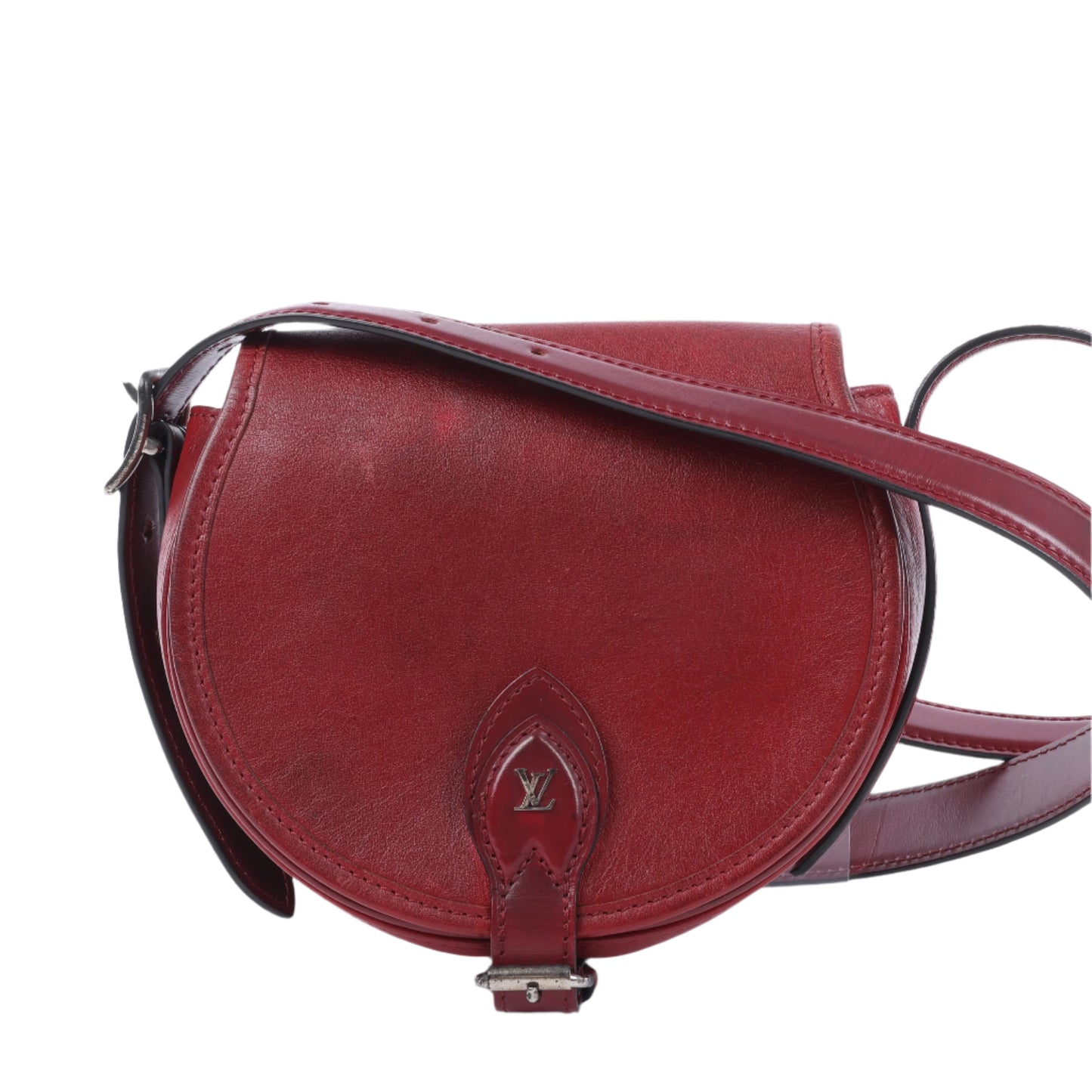 Louis Vuitton LV-Logo x Tanblan-Umhängetasche aus Leder in Rot M55506