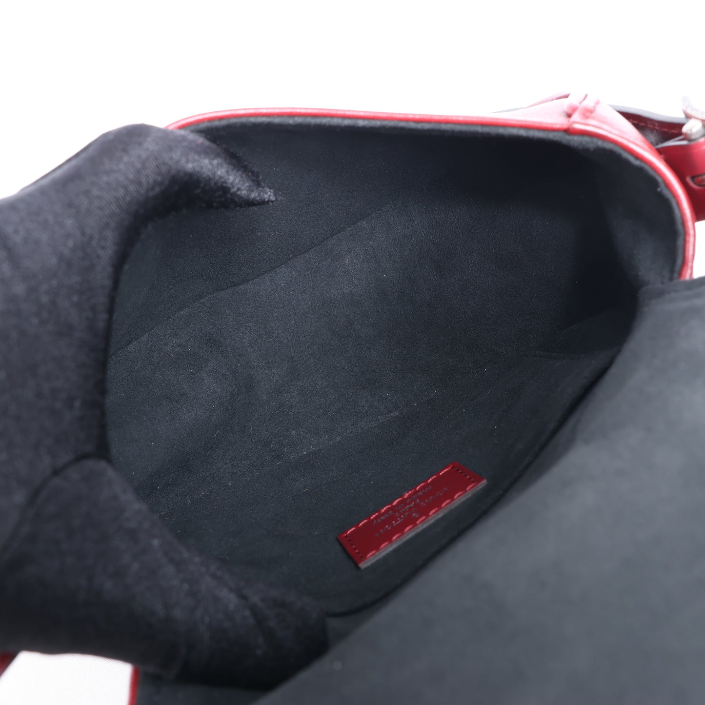 Louis Vuitton LV-Logo x Tanblan-Umhängetasche aus Leder in Rot M55506