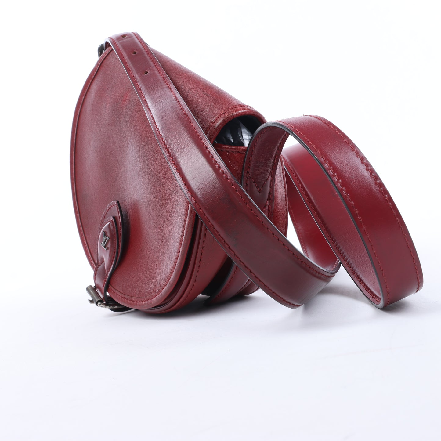 Louis Vuitton LV-Logo x Tanblan-Umhängetasche aus Leder in Rot M55506