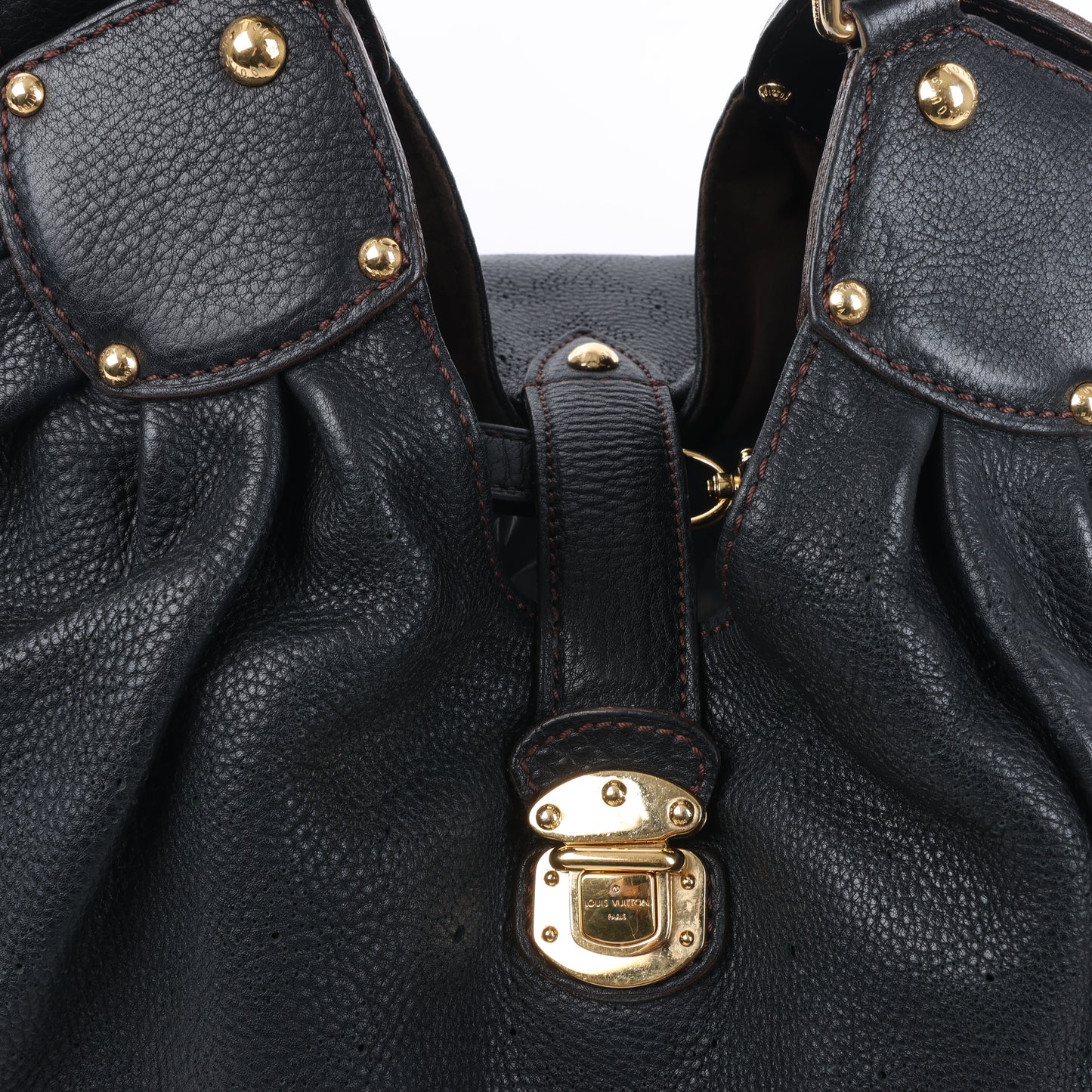 Louis Vuitton Mahina Lunar L Handtasche aus Leder in Schwarz M95765