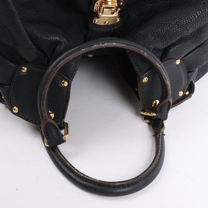 Louis Vuitton Monogram Mahina L Lunar PM Handtasche aus Leder in Schwarz M95765