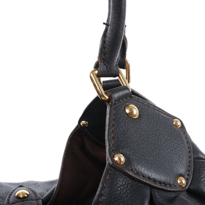 Louis Vuitton Monogram Mahina L Lunar PM Handtasche aus Leder in Schwarz M95765