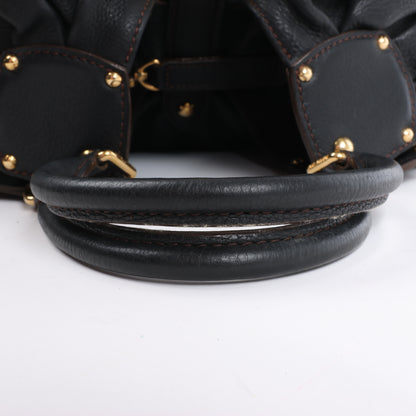 Louis Vuitton Monogram Mahina L Lunar PM Handtasche aus Leder in Schwarz M95765