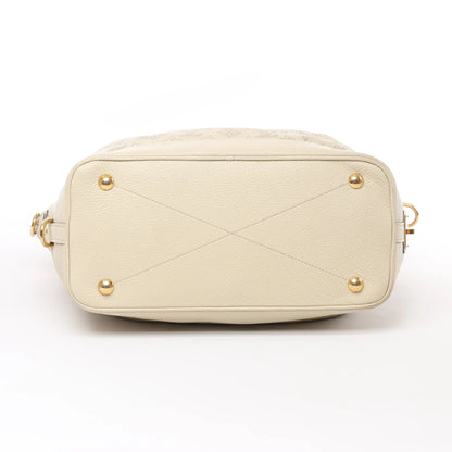 Louis Vuitton Monogram Mahina Stella PM Leather Handbag in Beige M93067