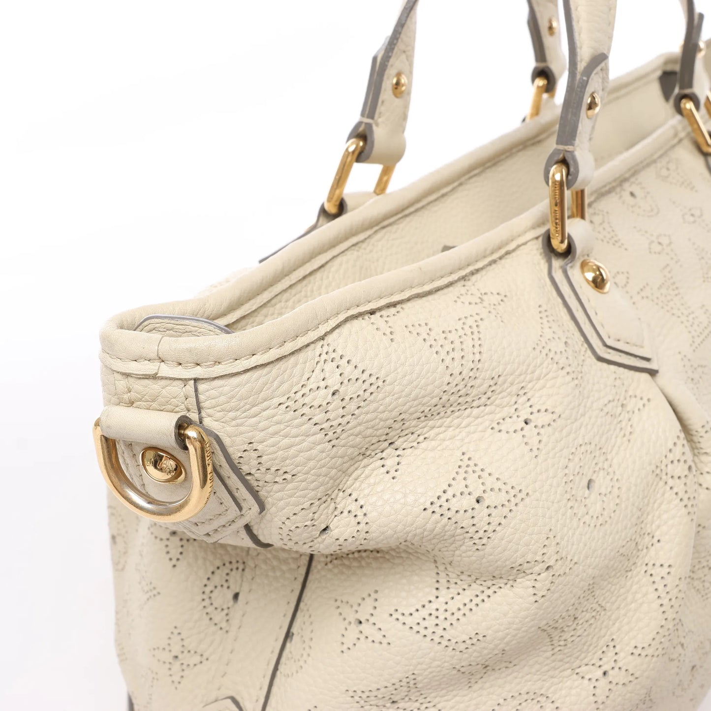 Louis Vuitton Monogram Mahina Stella PM Leather Handbag in Beige M93067