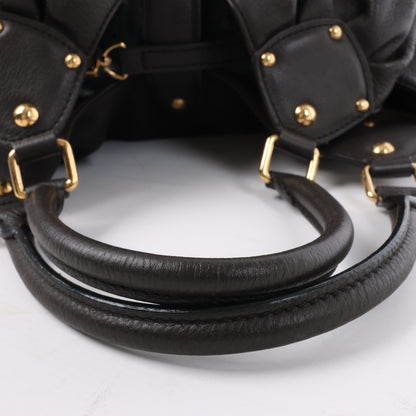 Louis Vuitton Monogram Mahina Leder Lunar XL Handtasche in Braun M93810