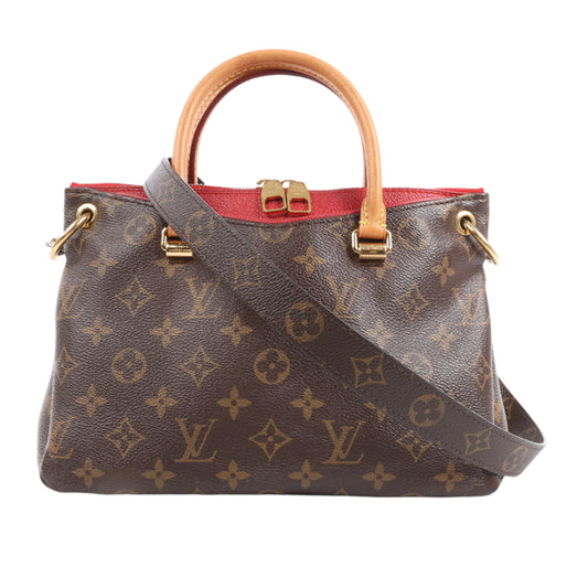 Louis Vuitton Monogram Pallas BB 2Way Handtasche in Rot M50068