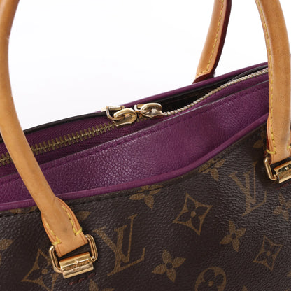 Louis Vuitton Monogram Pallas MM 2Way Handtasche in Lila x Braun M41059