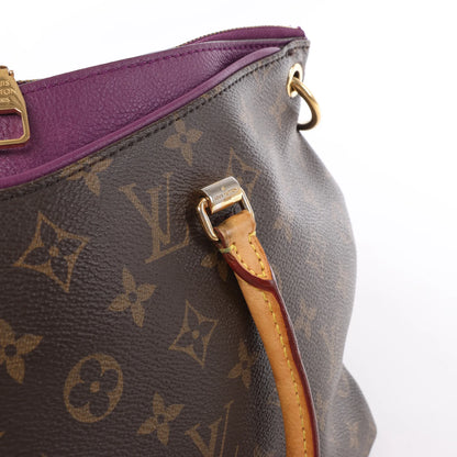Louis Vuitton Monogram Pallas MM 2Way Handtasche in Lila x Braun M41059
