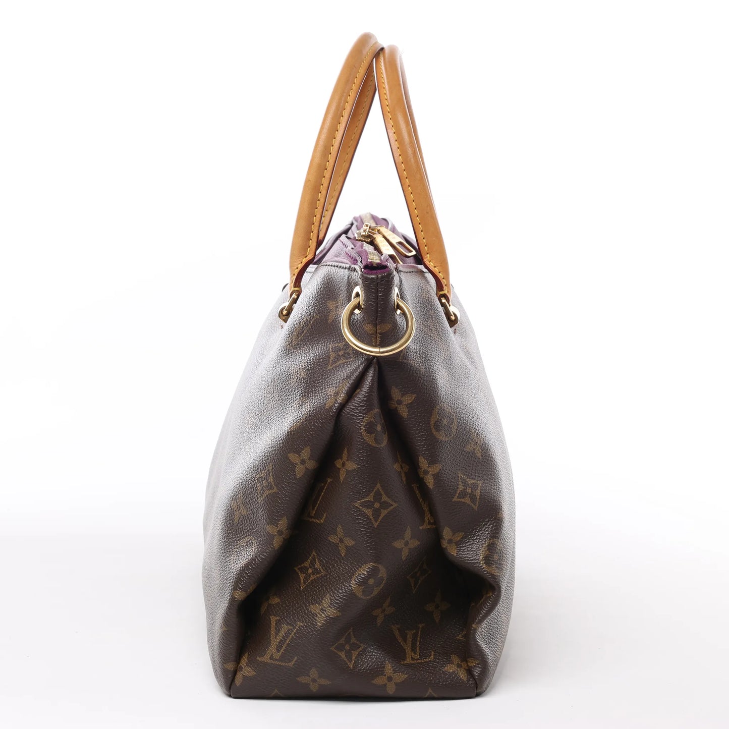 Louis Vuitton Monogram Pallas MM 2Way Handtasche in Lila x Braun M41059