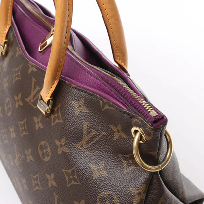Louis Vuitton Monogram Pallas MM 2Way Handtasche in Lila x Braun M41059