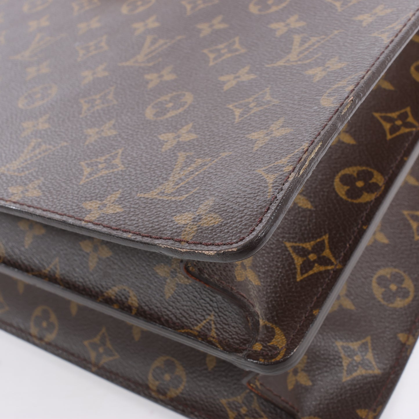 Louis Vuitton Monogram Serviette Fermoir Handbag M53305
