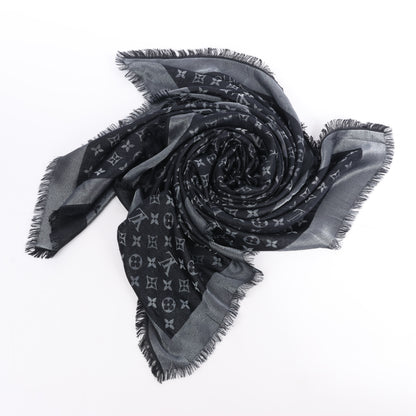 Louis Vuitton Monogram Shine Seidenschal in Schwarz M75123 MR0261