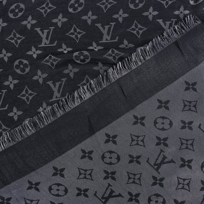Louis Vuitton Monogram Shine Seidenschal in Schwarz M75123 MR0261