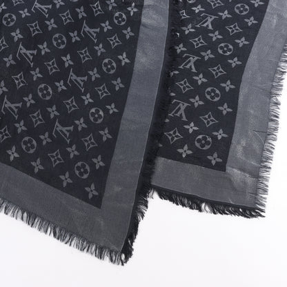 Louis Vuitton Monogram Shine Seidenschal in Schwarz M75123 MR0261