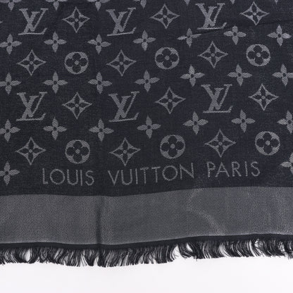 Louis Vuitton Monogram Shine Seidenschal in Schwarz M75123 MR0261