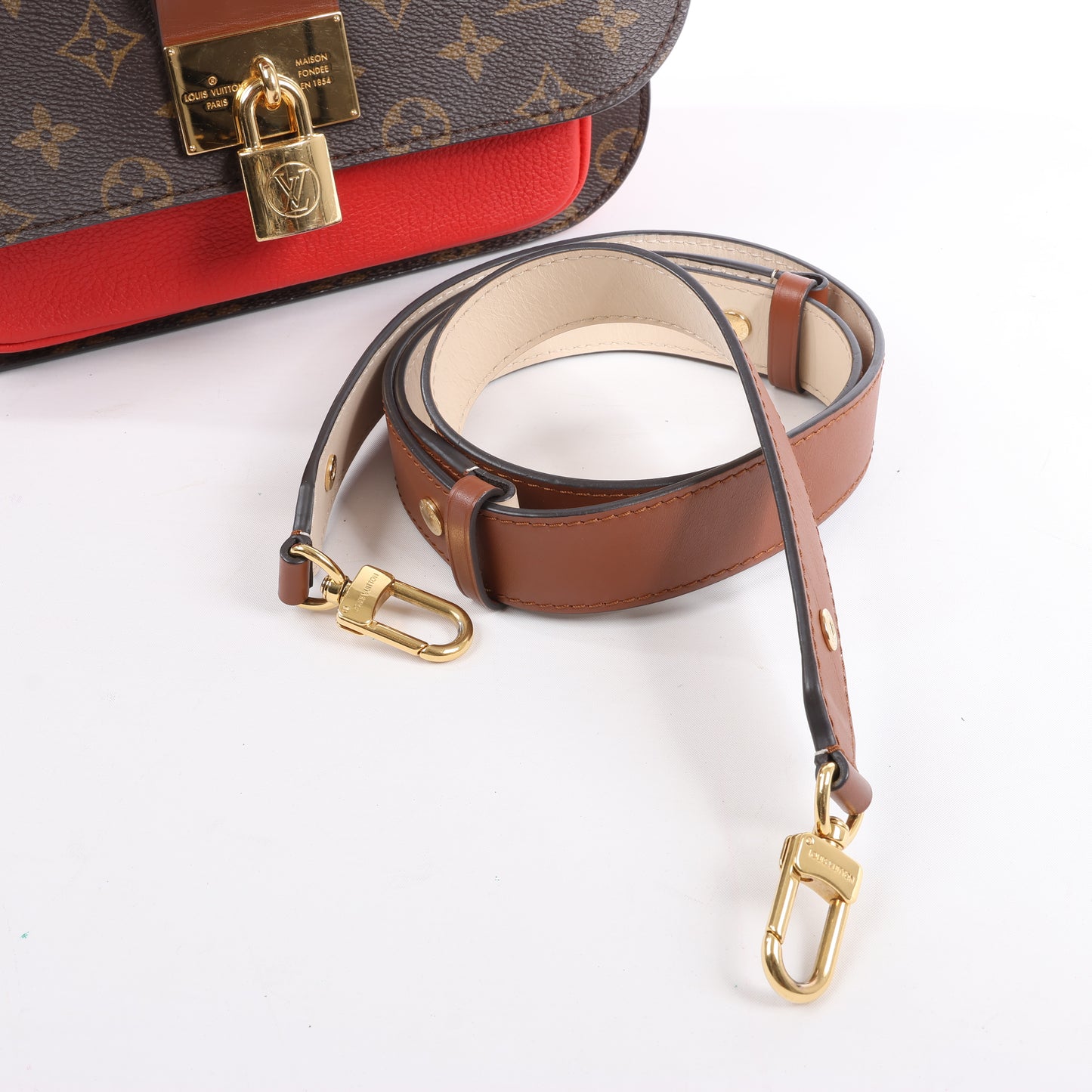 Louis Vuitton-Monogramm Vaugirard PM in Braun x Rot M44548
