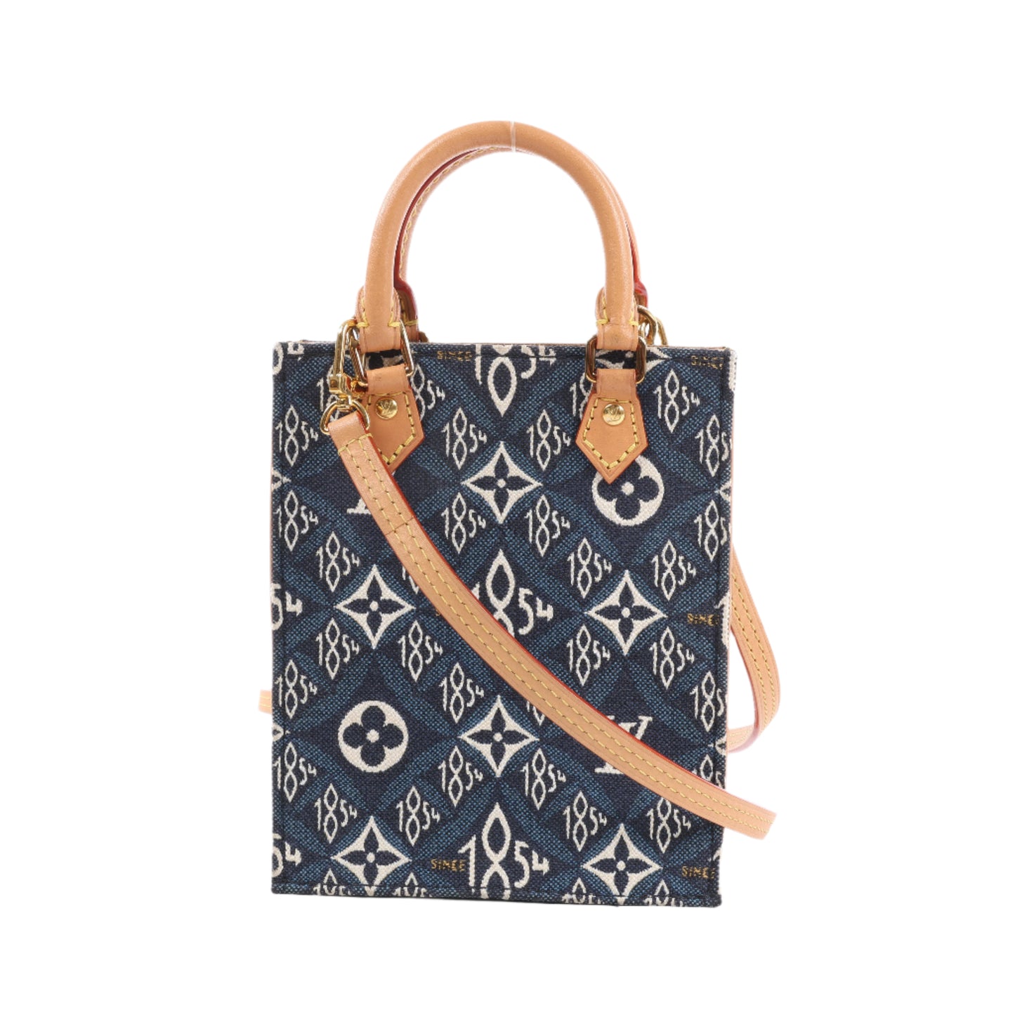 Sac à main Louis Vuitton Since1854 Petit Sac Plat 2 voies Bleu x Beige M80288