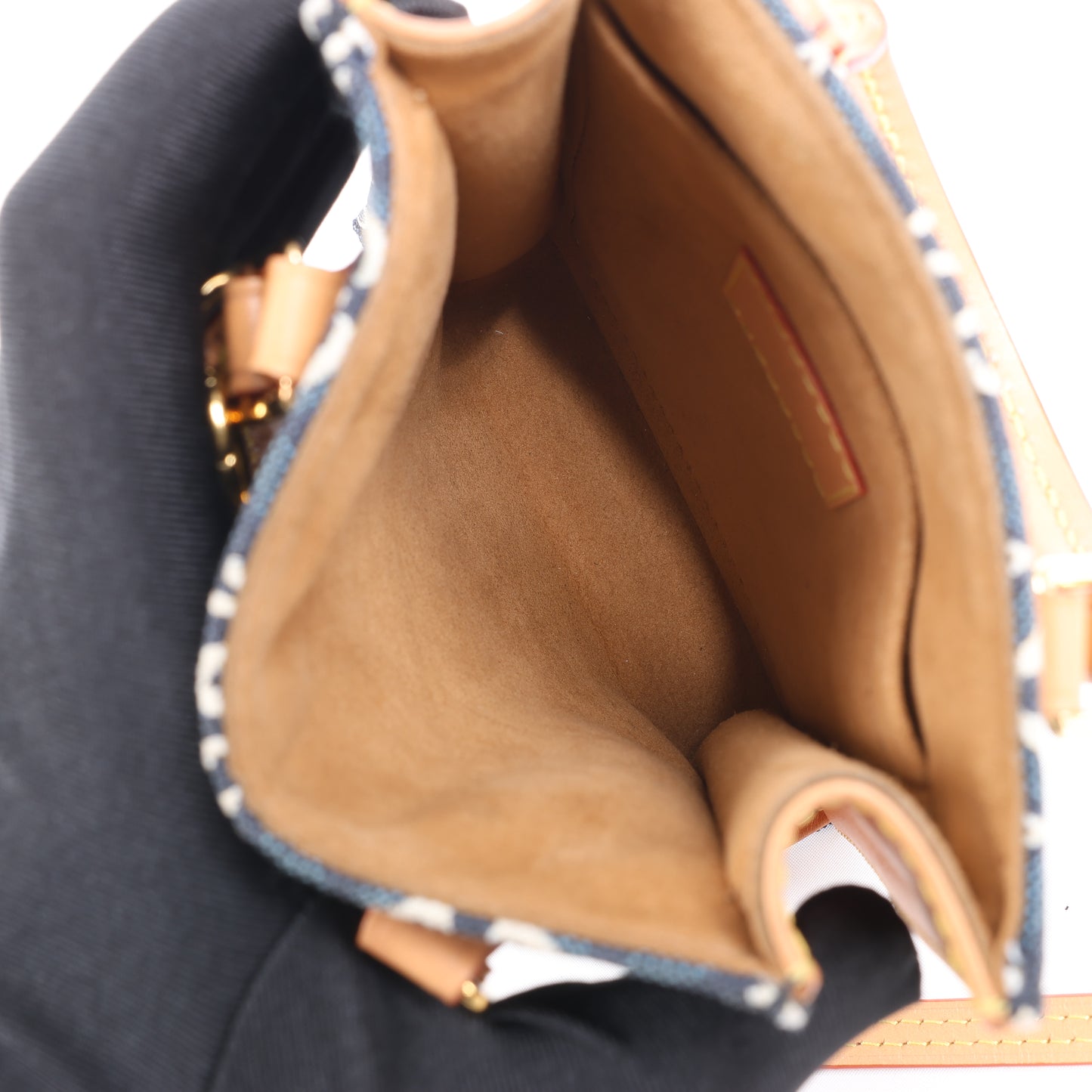 Sac à main Louis Vuitton Since1854 Petit Sac Plat 2 voies Bleu x Beige M80288