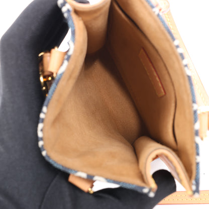 Sac à main Louis Vuitton Since1854 Petit Sac Plat 2 voies Bleu x Beige M80288