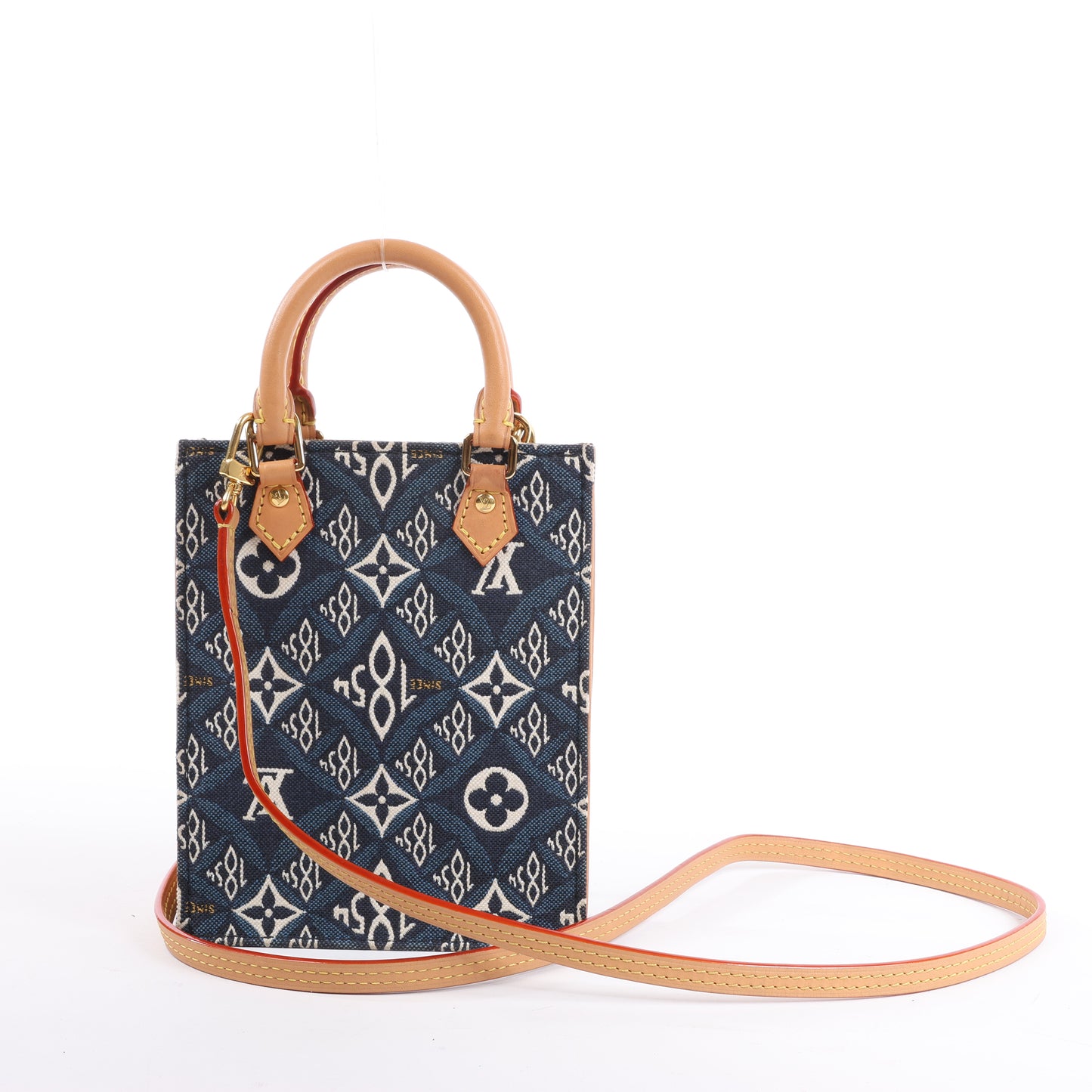Sac à main Louis Vuitton Since1854 Petit Sac Plat 2 voies Bleu x Beige M80288