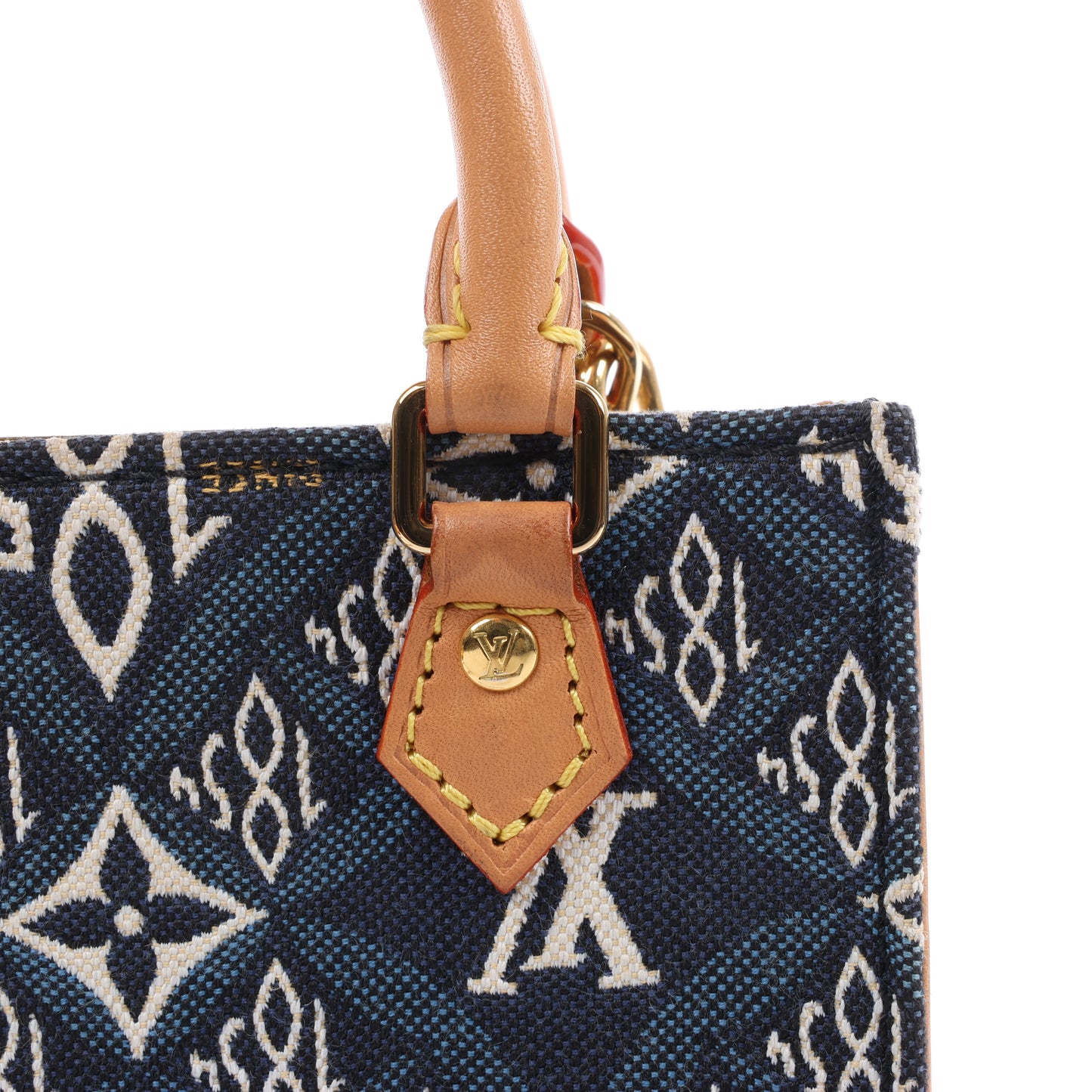 Sac à main Louis Vuitton Since1854 Petit Sac Plat 2 voies Bleu x Beige M80288