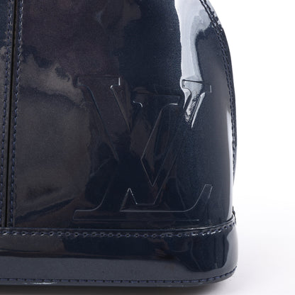 Louis Vuitton Alma BB Monogram Canvas and Vernis Leather Handbag in Navy M54705