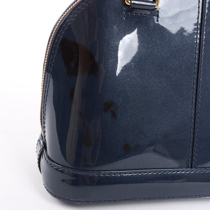 Louis Vuitton Alma BB Monogram Canvas and Vernis Leather Handbag in Navy M54705