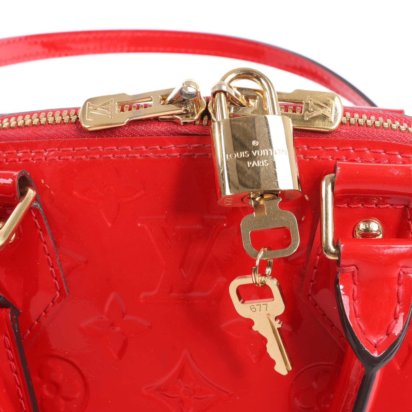 Louis Vuitton Monogram Vernis Alma BB Handtasche in Rot M90174
